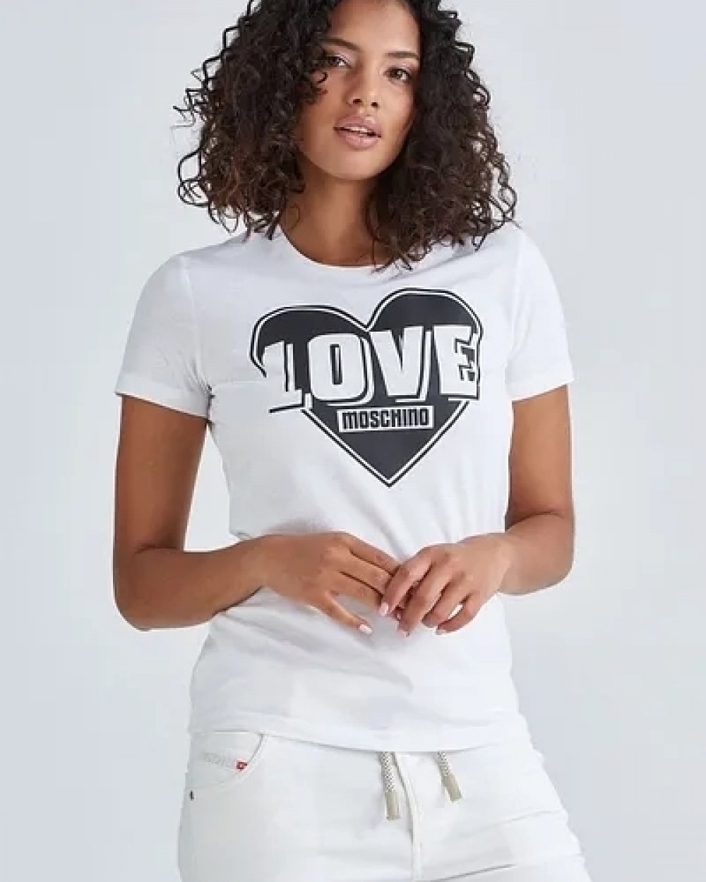 Tricou LOVE MOSCHINO dama culoare Alb W4F302PM3517