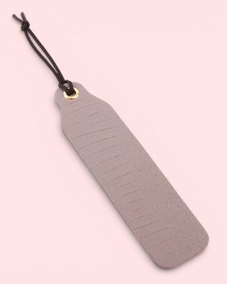 Semn de carte piele naturală model Crocco Gri
