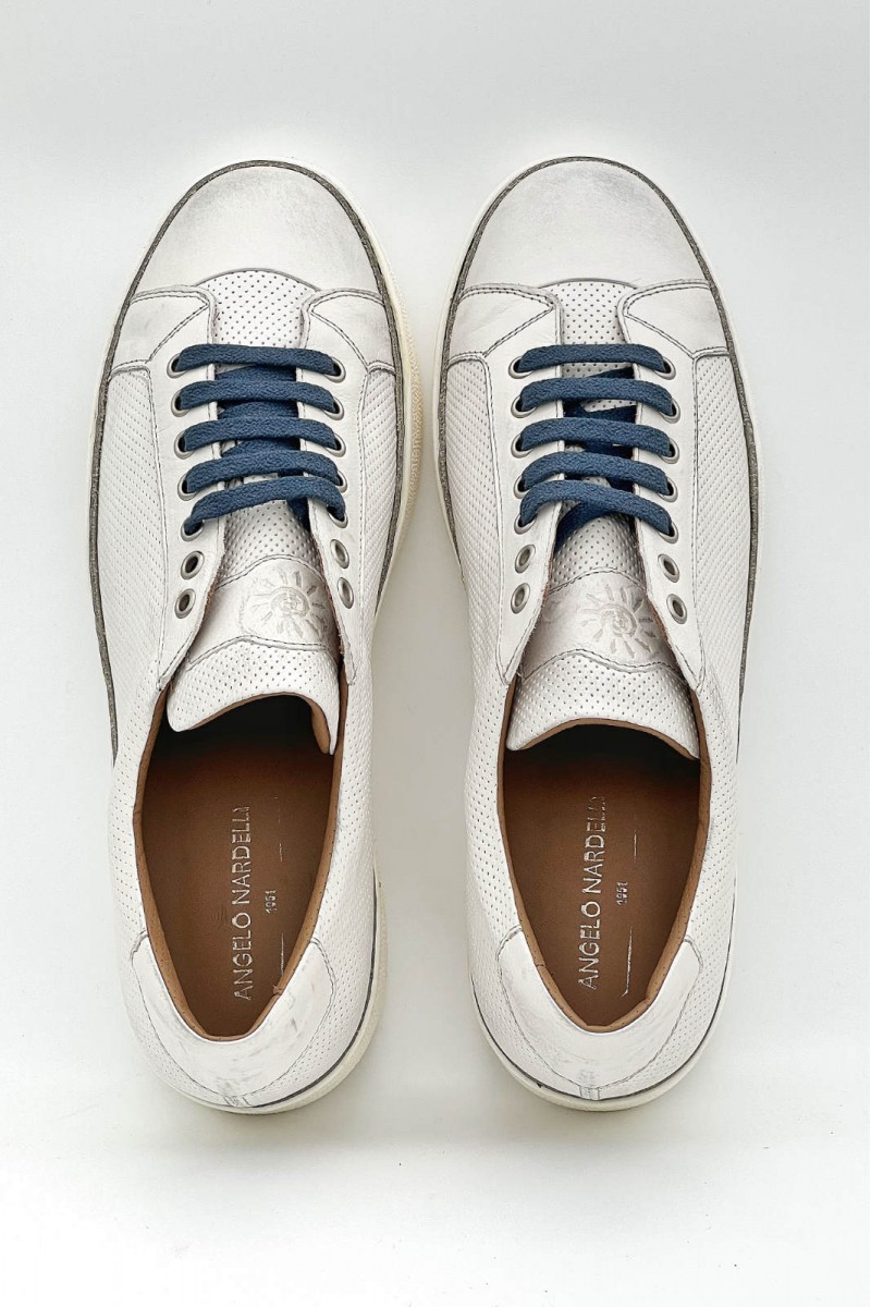 Sneakers Angelo Nardelli barbati 82296 culoare alb Sneakers Angelo Nardelli barbati 82296 culoare alb