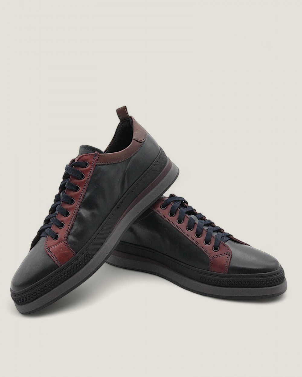 Sneakers Angelo Nardelli Barbati Piele Negri