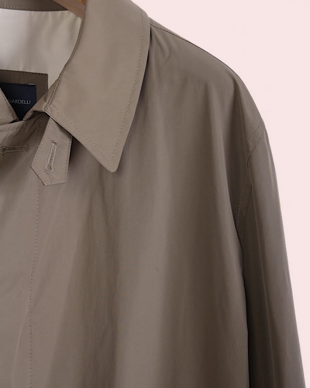 Trench Barbati Angelo Nardelli Impermeabil, Usor si Pliabil Kaki