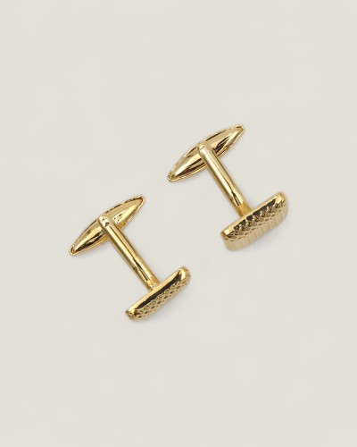 Butoni aurii din oțel inoxidabil cu model texturat