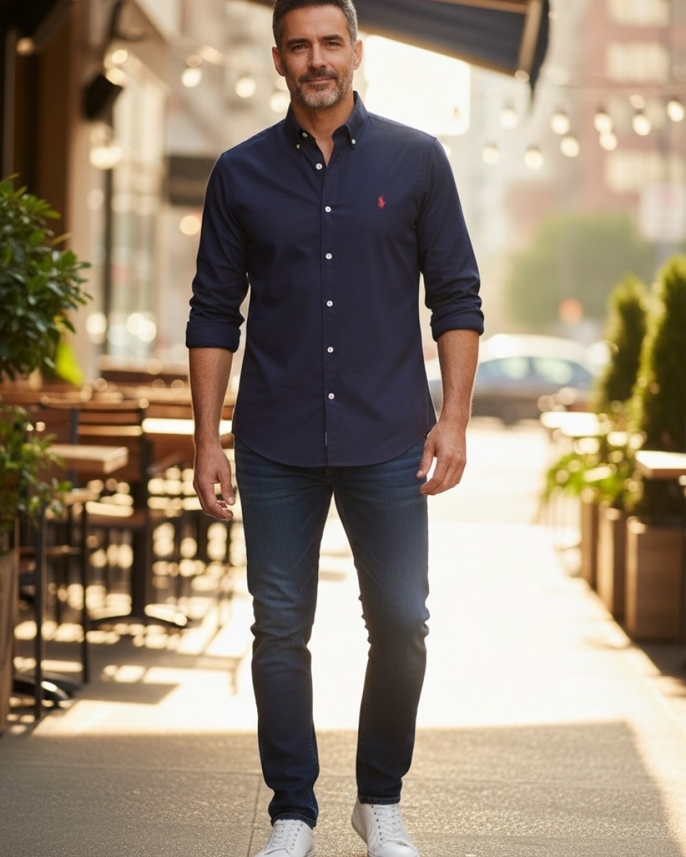 Cămașă bărbați US POLO ASSN Navy