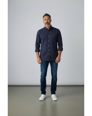 Cămașă bărbați US POLO ASSN. Bleumarin