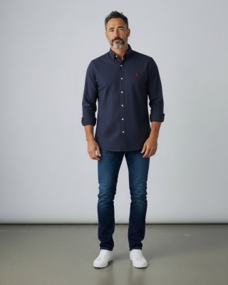 Cămașă bărbați US POLO ASSN. Bleumarin