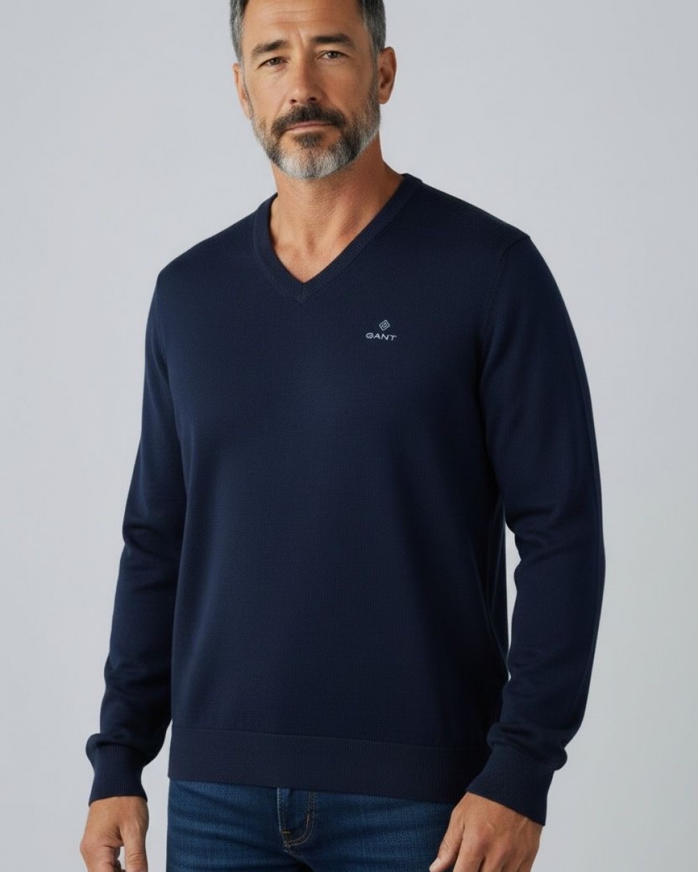 Pulover Barbati Gant Bleumarin Logo