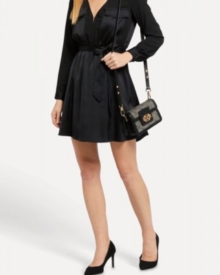 Rochie LIU JO dama, neagra mini evazata, marimea 44 EU