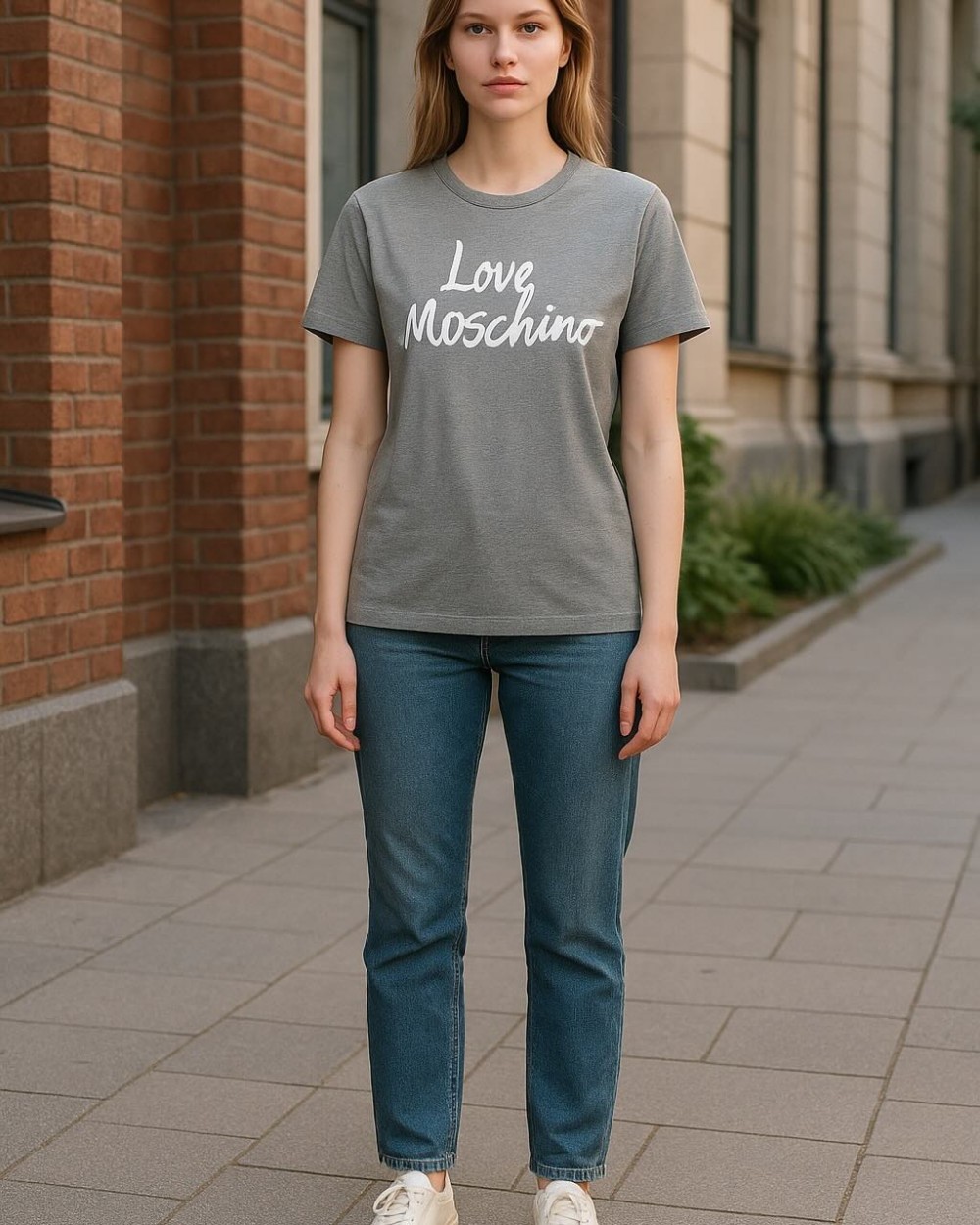 Tricou LOVE MOSCHINO dama culoare Gri W4H0618M3876 Tricou LOVE MOSCHINO dama culoare Gri W4H0618M3876