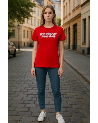 Tricou LOVE MOSCHINO dama culoare Rosu W4F302ME2264