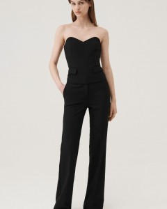 Pantaloni Marella Compozitie Lana Evazati Negri