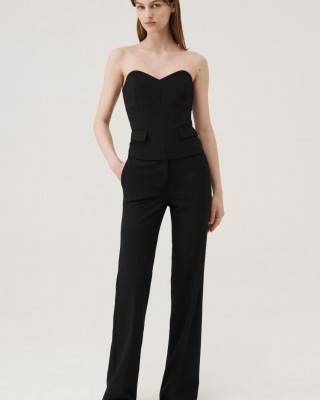 Pantaloni Marella Compozitie Lana Evazati Negri