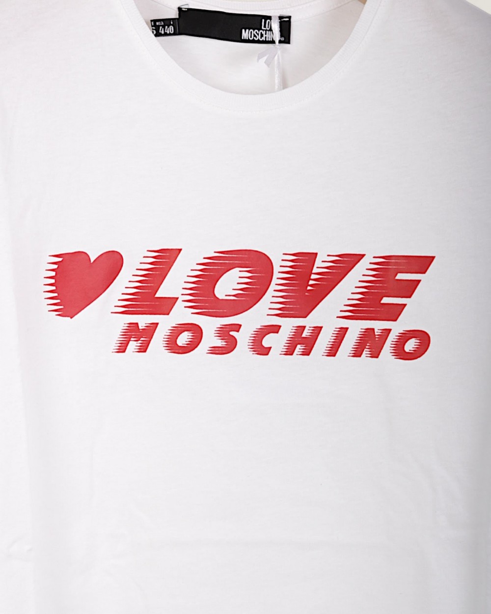 Tricou LOVE MOSCHINO dama culoare Alb W4F302ME2264 Tricou LOVE MOSCHINO dama culoare Alb W4F302ME2264