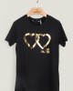 Tricou LOVE MOSCHINO dama culoare Negru si Print Auriu W4H1922E1951