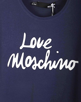 Tricou LOVE MOSCHINO dama culoare Bleumarin W4H1922E1951