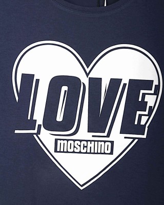 Tricou LOVE MOSCHINO dama culoare Bleumarin W4F302PM3517