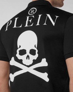 Tricou Philipp Plein Polo Barbati Negru Bumbac FABC MTK5598 PJY002N