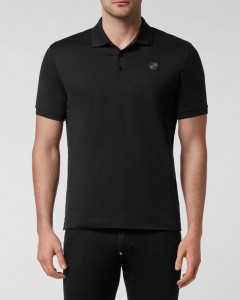Tricou Philipp Plein Polo Barbati Negru Bumbac FABC MTK5598 PJY002N