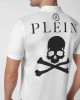Tricou Philipp Plein Polo Barbati Alb Bumbac FABC MTK5598 PJ002N Tricou Philipp Plein Polo Barbati Alb Bumbac FABC MTK5598 PJ002N