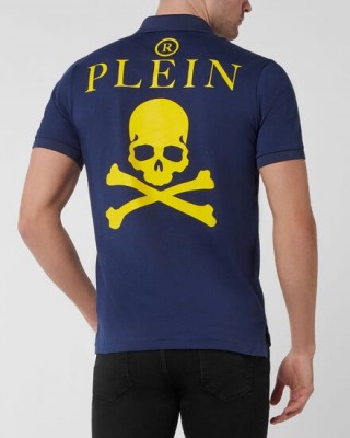Tricou Philipp Plein Polo Barbati Albastru Bumbac FABC MTK5598 PJY002N Tricou Philipp Plein Polo Barbati Albastru Bumbac FABC MTK5598 PJY002N