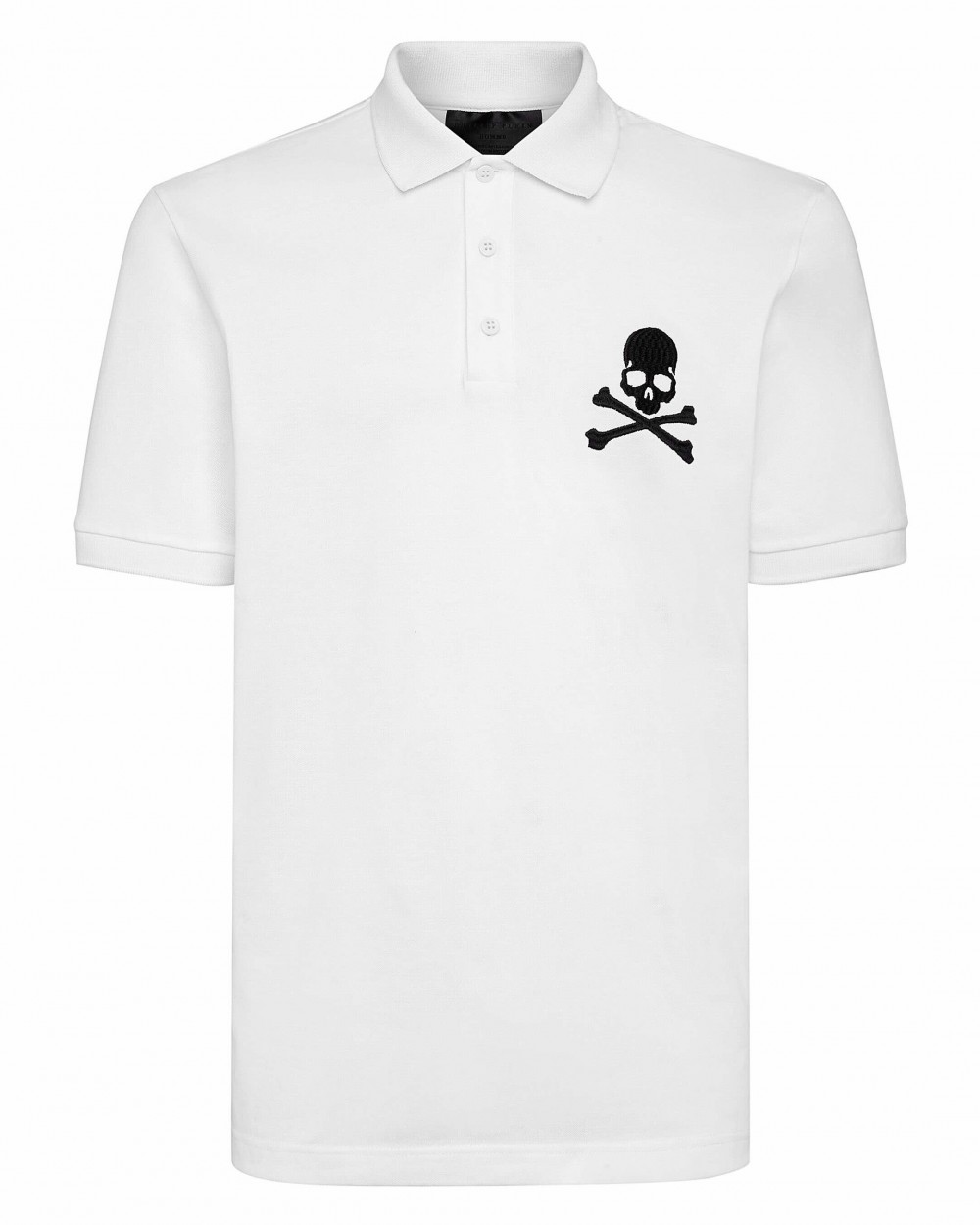 Tricou Philipp Plein Polo Barbati Alb Bumbac FABC MTK5599 PTE003N Tricou Philipp Plein Polo Barbati Alb Bumbac FABC MTK5599 PTE003N