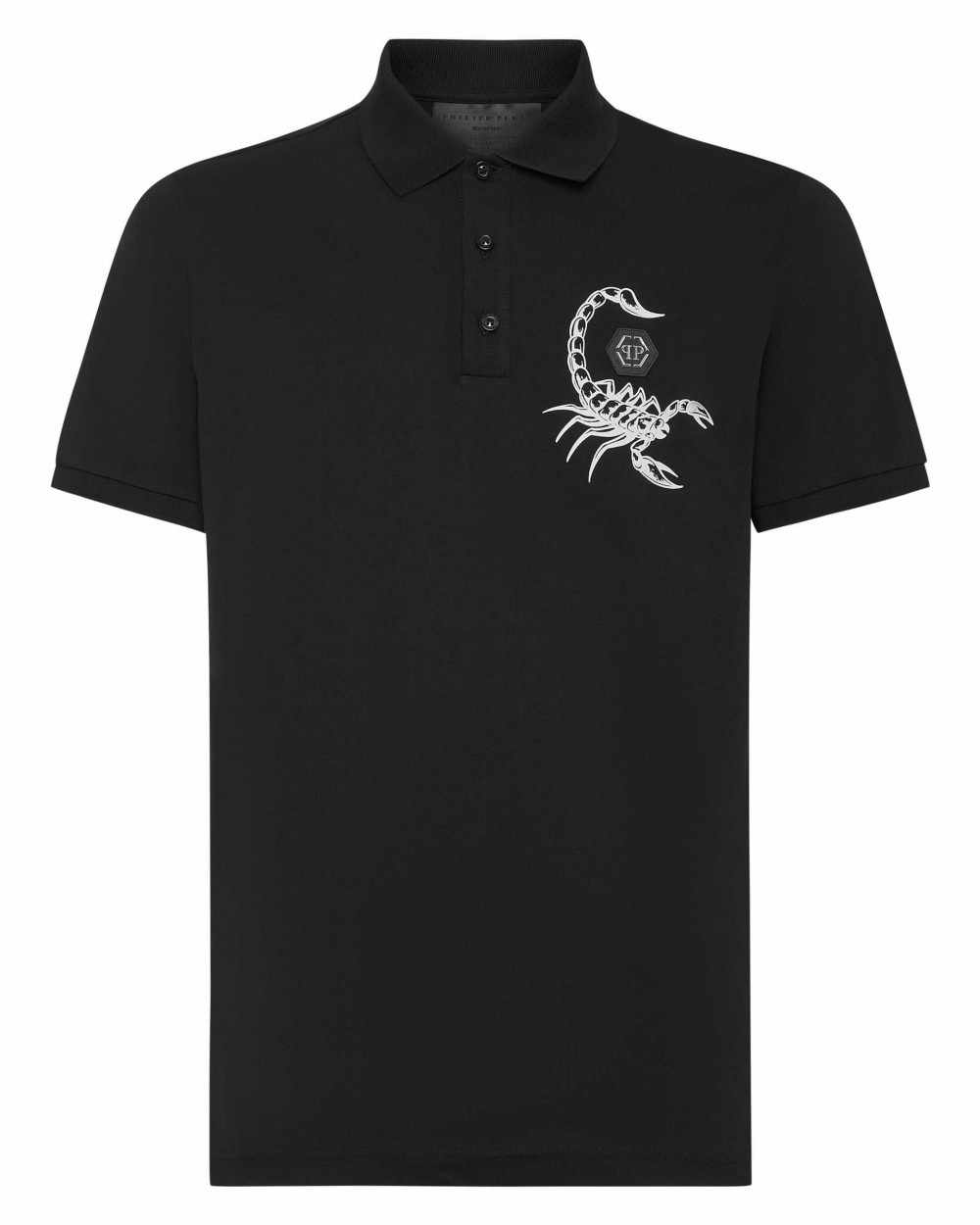 Tricou Philipp Plein Polo Barbati Negru Bumbac FABC MTK5595 PJ002N