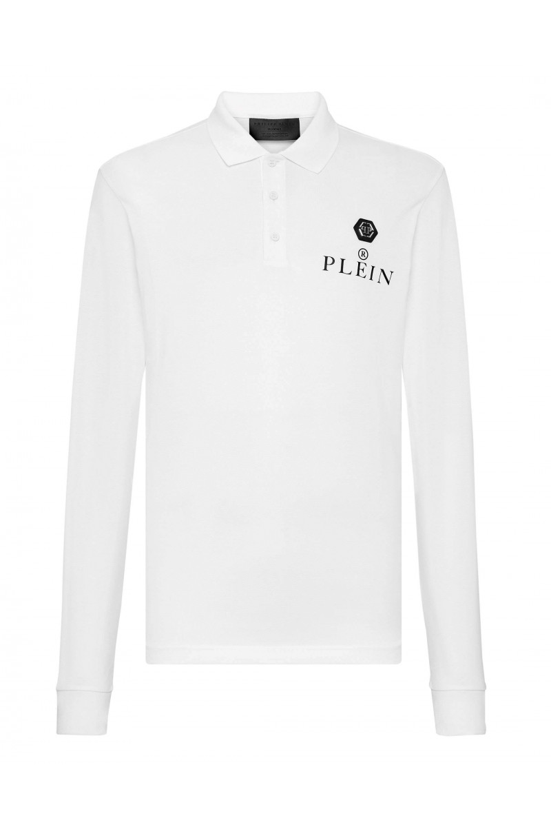 Maleta Philipp Plein Polo Barbati Alb Bumbac FABC MTK5699 PTE003N Maleta Philipp Plein Polo Barbati Alb Bumbac FABC MTK5699 PTE003N