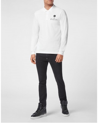 Maleta Philipp Plein Polo Barbati Alb Bumbac FABC MTK5699 PTE003N