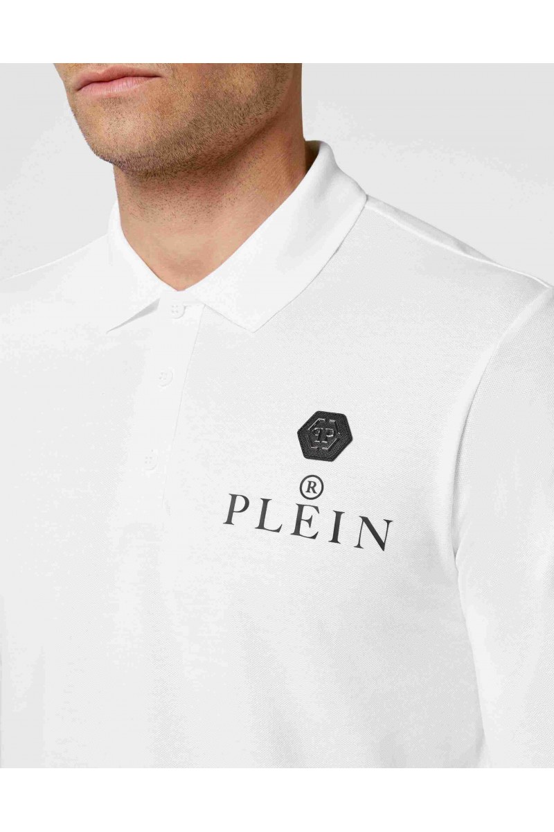 Maleta Philipp Plein Polo Barbati Alb Bumbac FABC MTK5699 PTE003N Maleta Philipp Plein Polo Barbati Alb Bumbac FABC MTK5699 PTE003N
