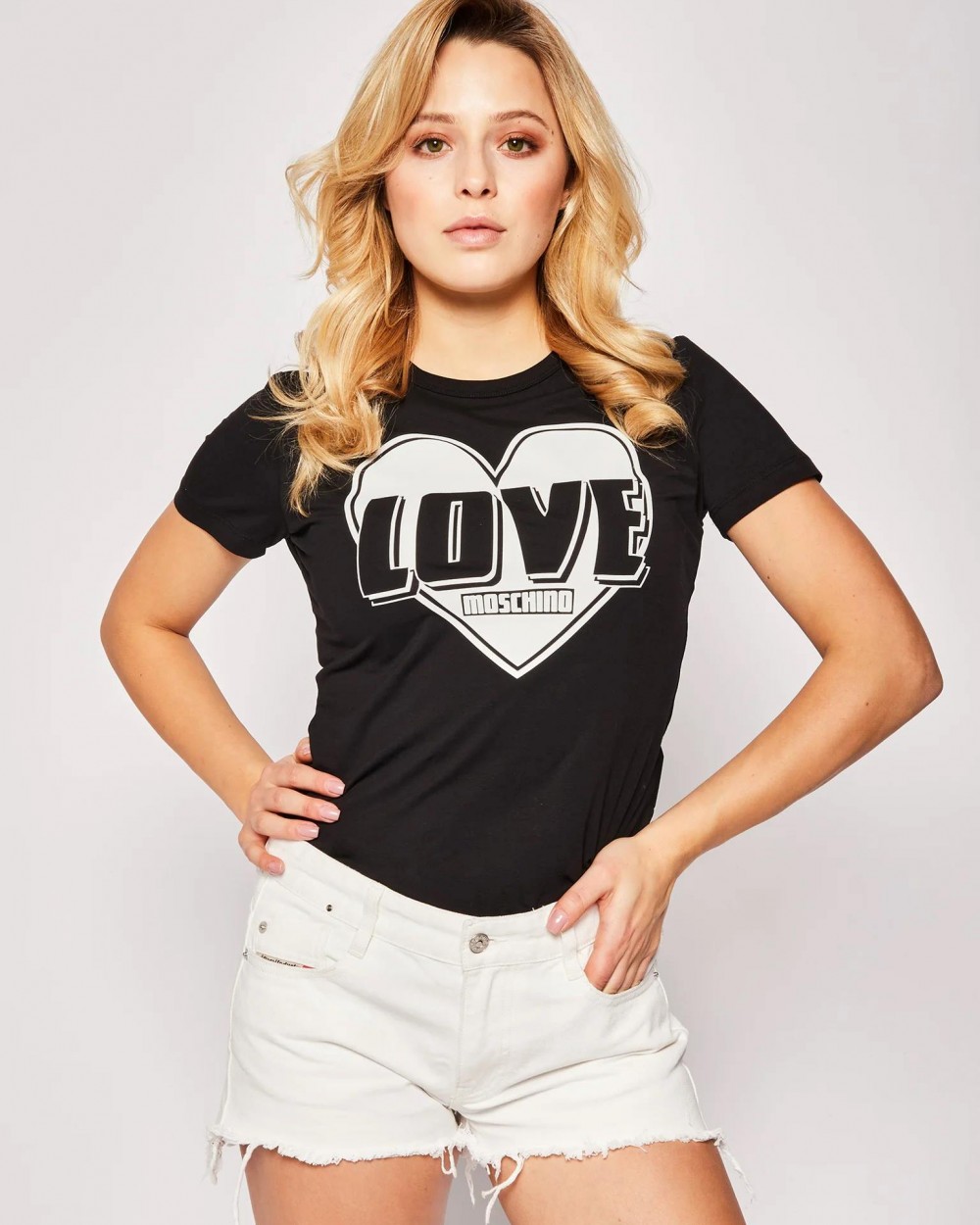 Tricou LOVE MOSCHINO dama culoare Negru W4F302PM3517