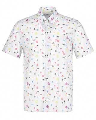 Cămașă TRUSSARDI Muslin multi Print guler Miami 