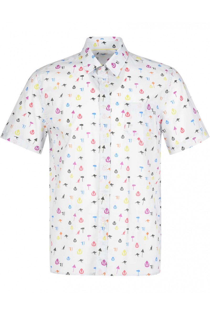Cămașă TRUSSARDI Muslin multi Print guler Miami 