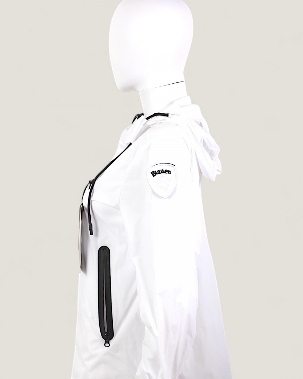 Geaca Blauer Dama Impermeabila cu Gluga Alba