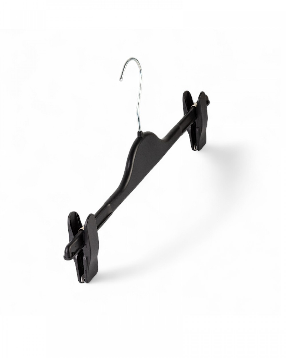 Set 10 umerașe marimea 36cm cu clips culoare negru Set 10 umerașe marimea 36cm cu clips culoare negru