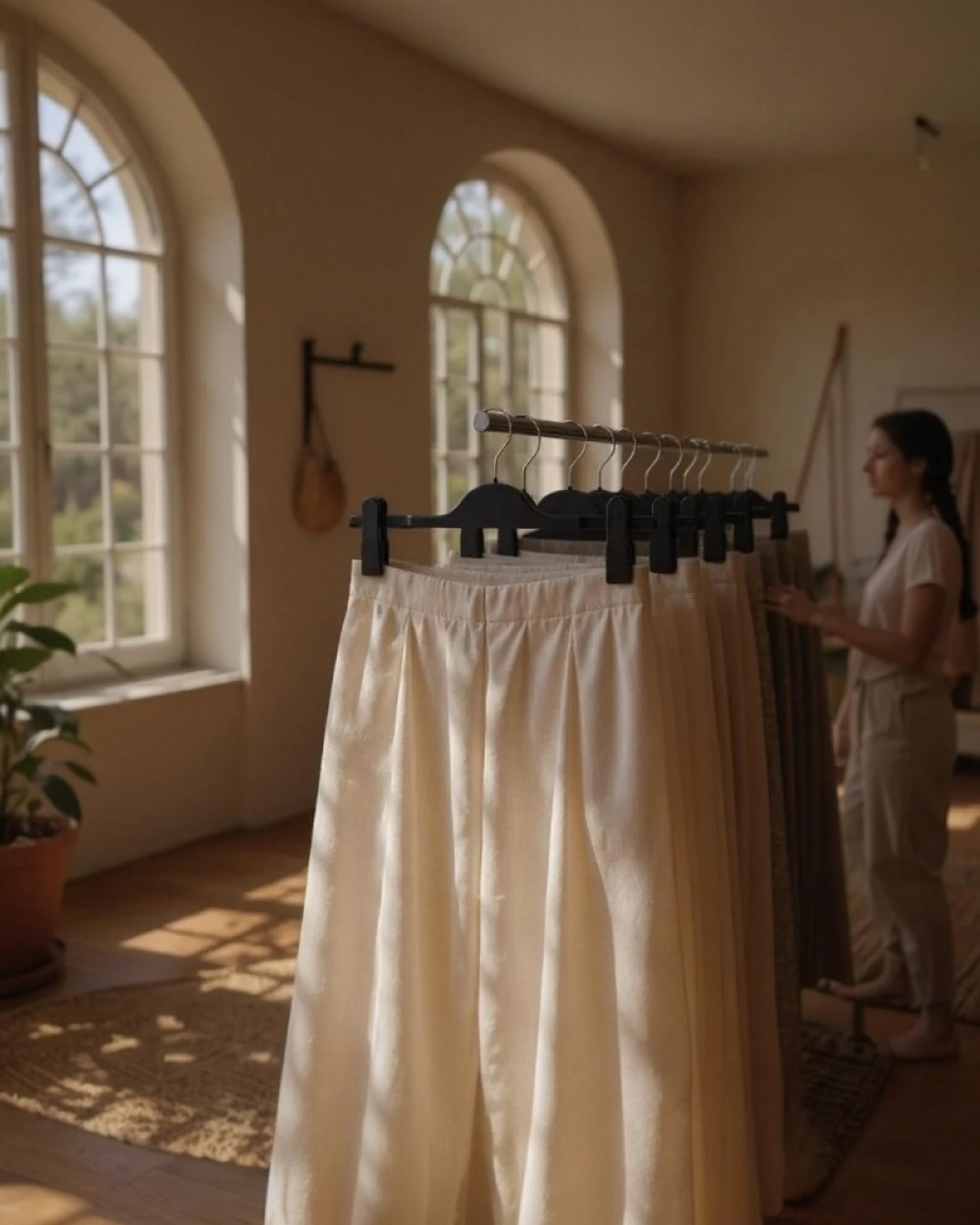 Set 10 umerașe marimea 36cm cu clips culoare negru Set 10 umerașe marimea 36cm cu clips culoare negru