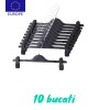 Set 10 umerașe marimea 36cm cu clips culoare negru Set 10 umerașe marimea 36cm cu clips culoare negru