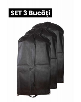 Set 3 Huse protecție haine culoare negru