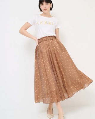 Fusta vaporoasa cu buline si buzunare