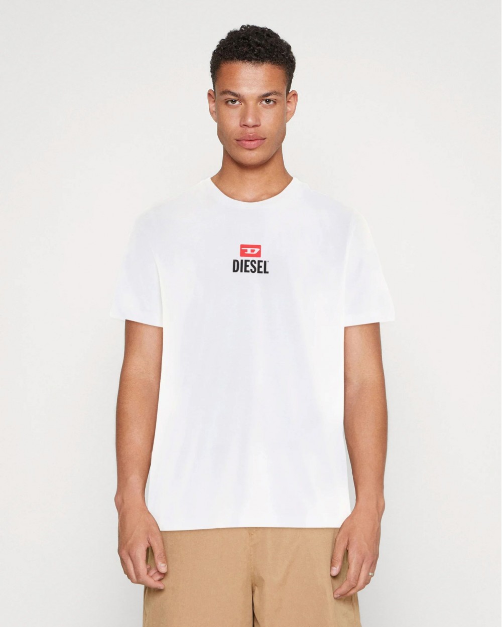 Tricou Diesel T-JUST SMALL NEW D LOGO Barbati Alb Tricou Diesel T-JUST SMALL NEW D LOGO Barbati Alb