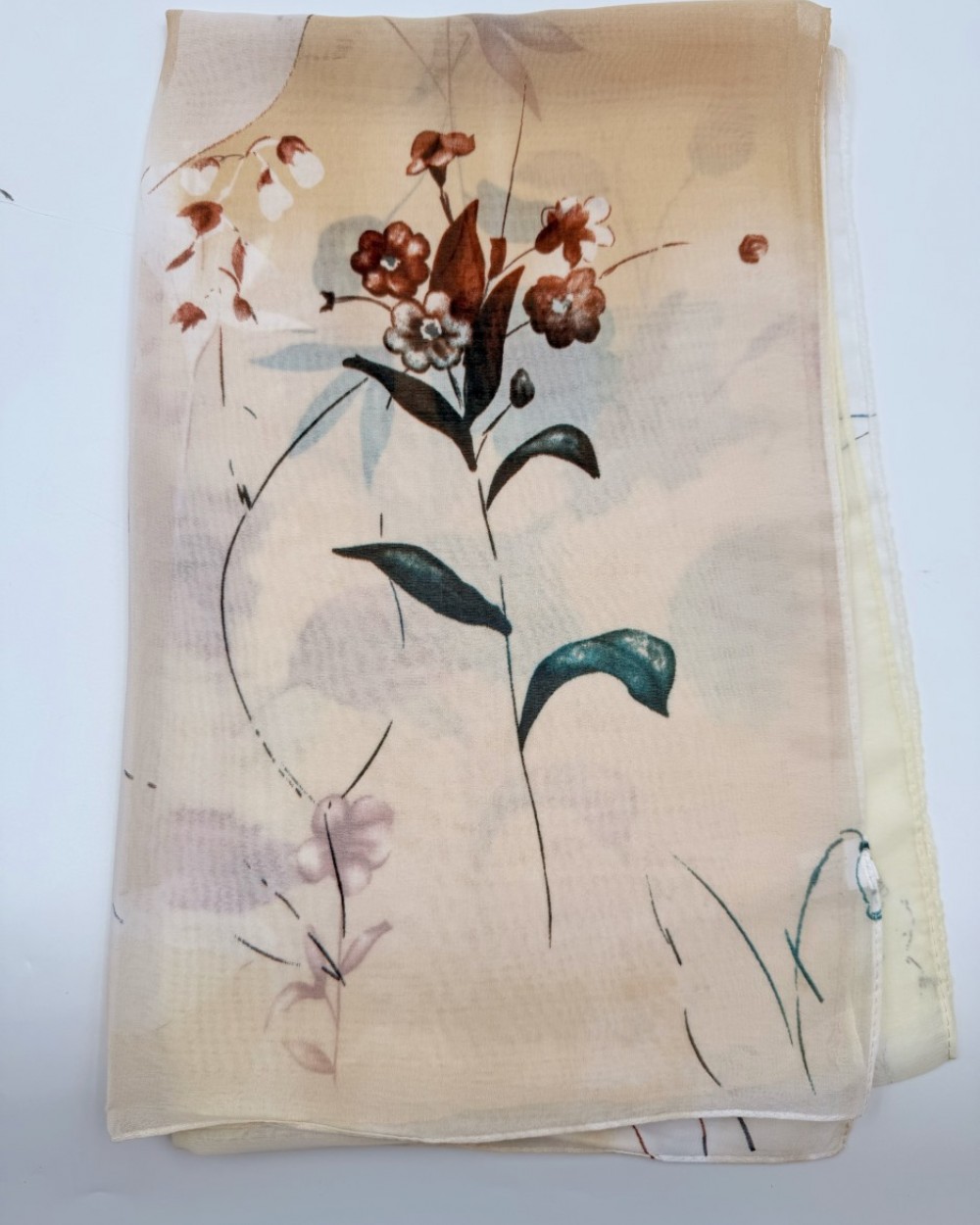 Set esarfa Giallo : esarfa mix matase si vascoza, semn de carte din piele