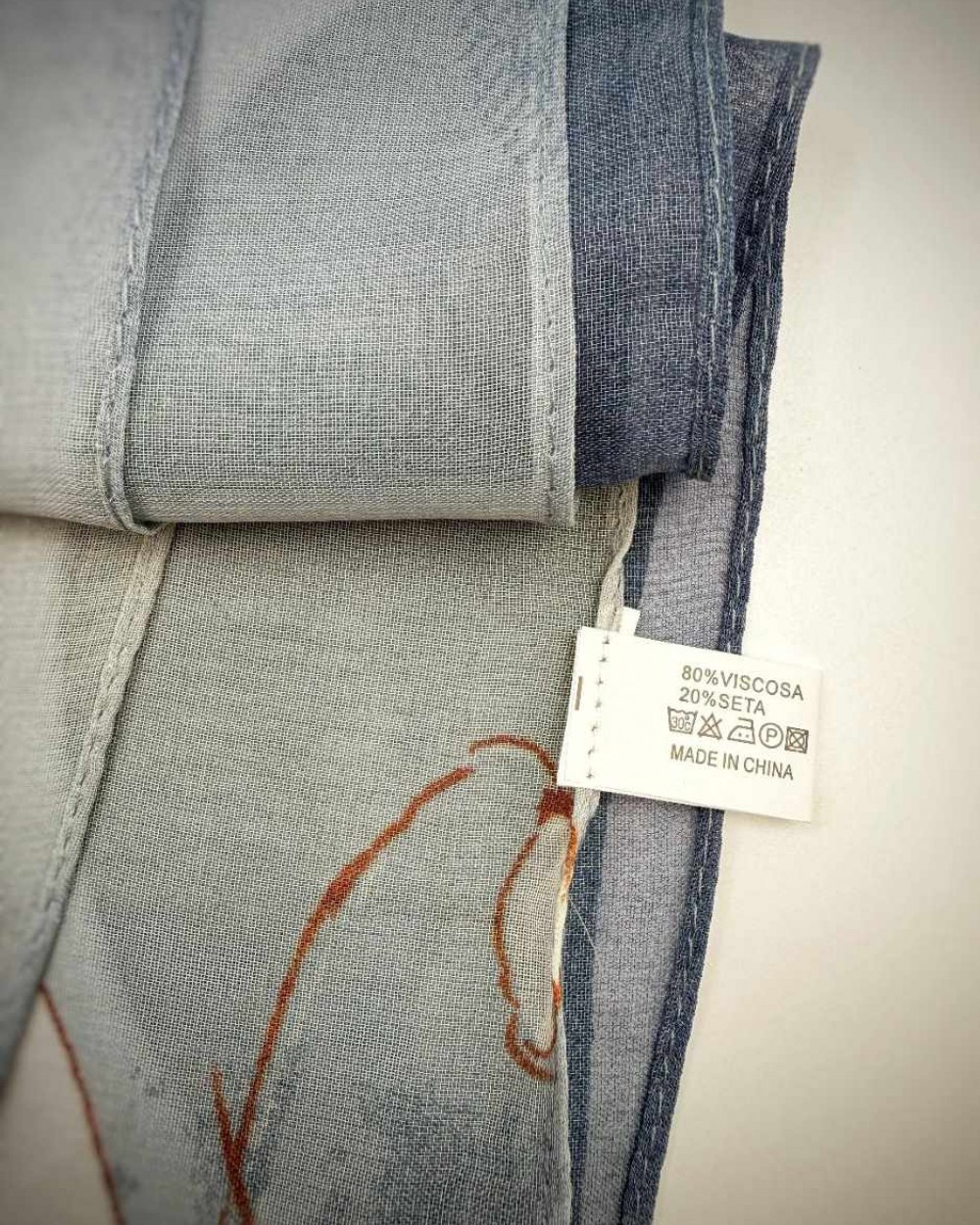 Set esarfa Misty Azure: esarfa, semn de carte din piele