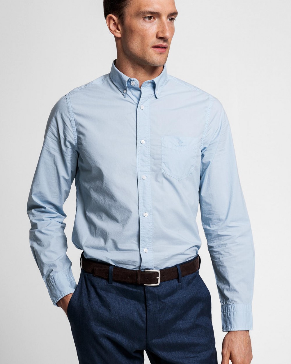 Cămașă GANT bărbați Sunfaded Broadcloth slim fit 