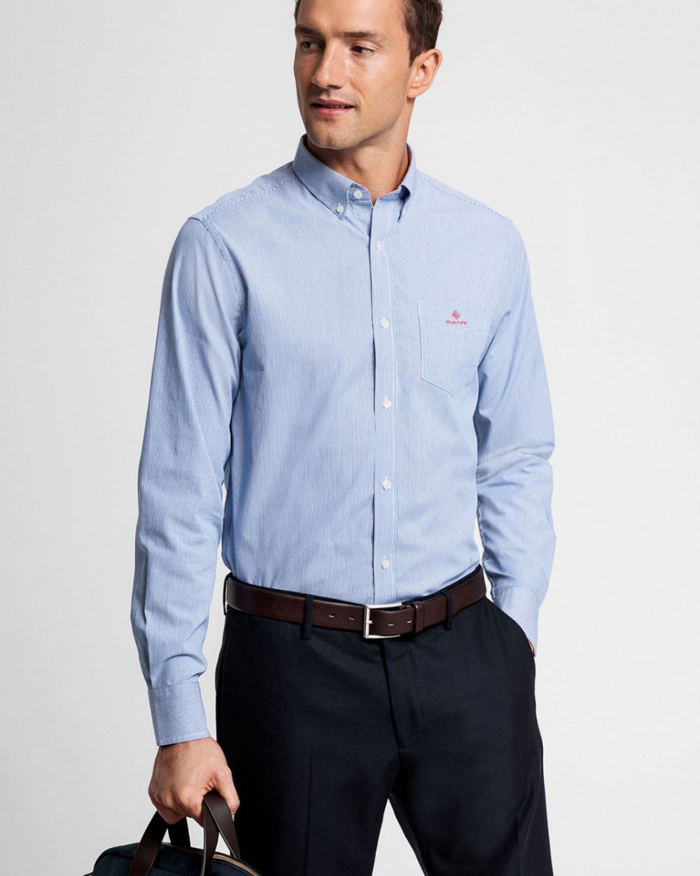 Cămașă GANT bărbați regular fit Micro Stripe Nautical Blue
