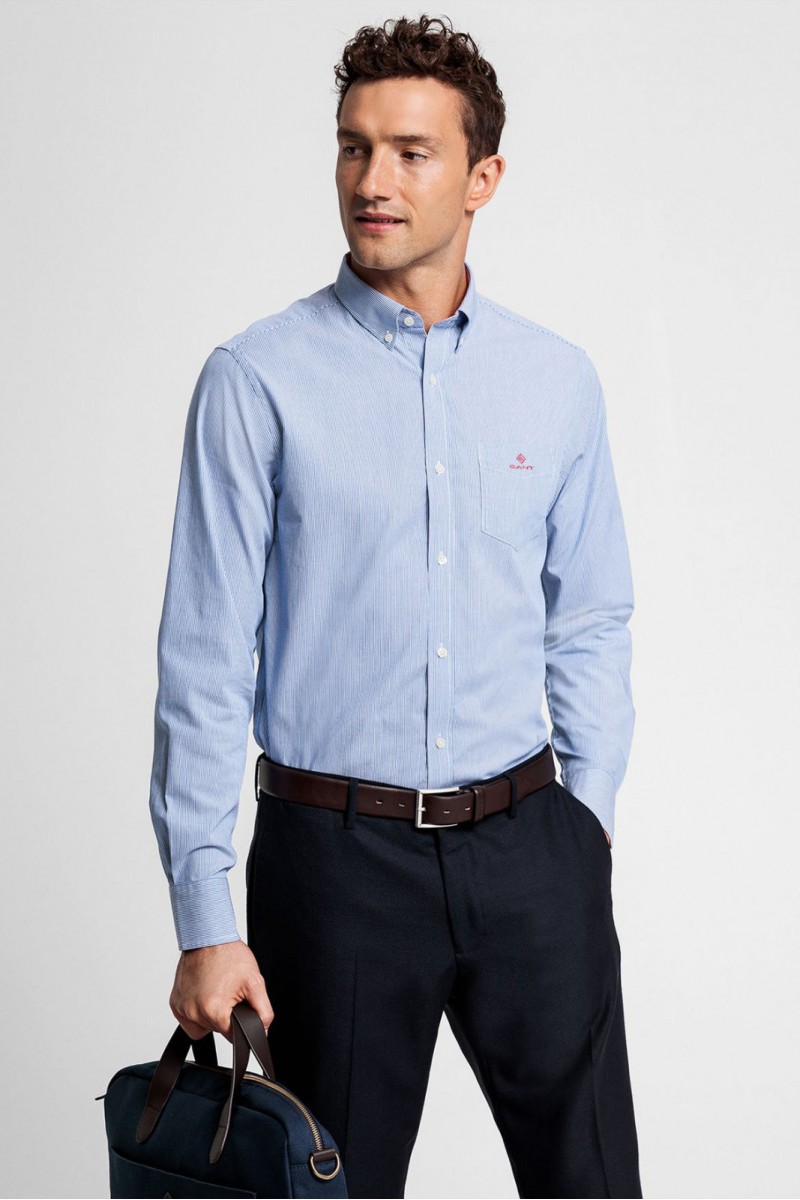 Cămașă GANT bărbați regular fit Micro Stripe Nautical Blue Cămașă GANT bărbați regular fit Micro Stripe Nautical Blue