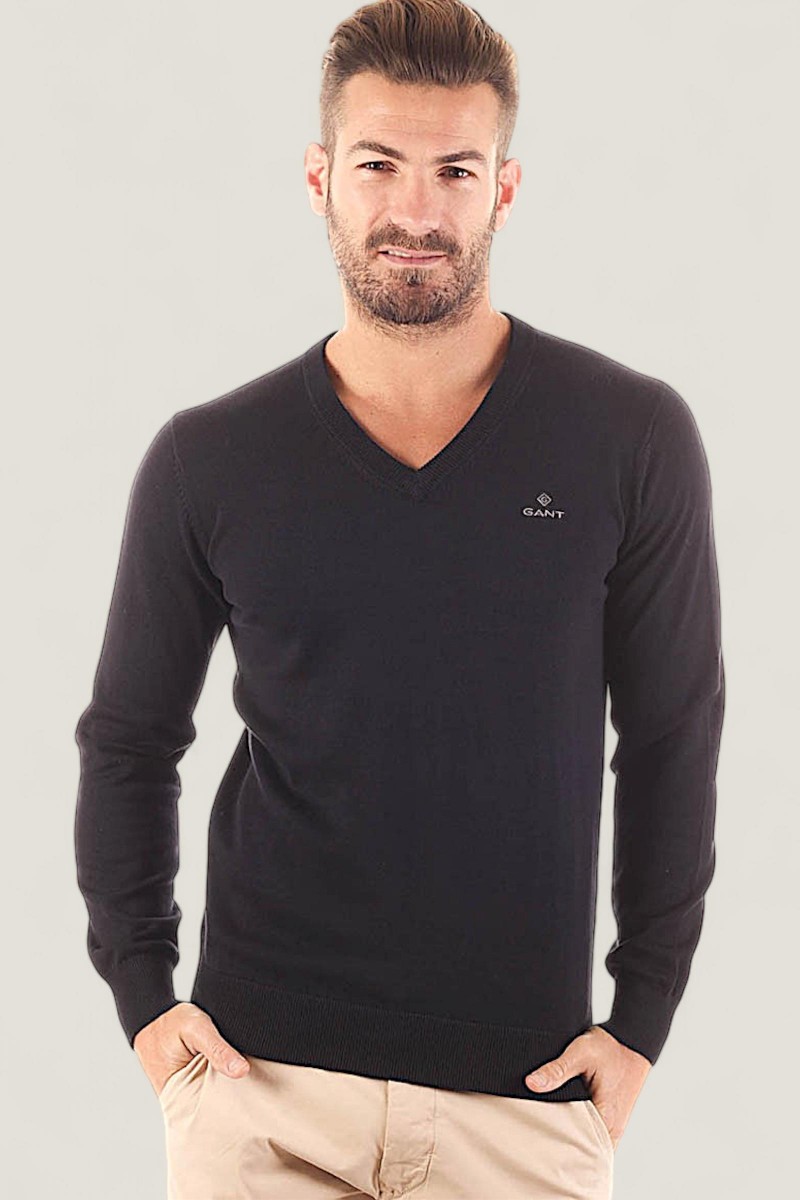 Pulover Barbati Gant Bleumarin Logo Pulover Barbati Gant Bleumarin Logo