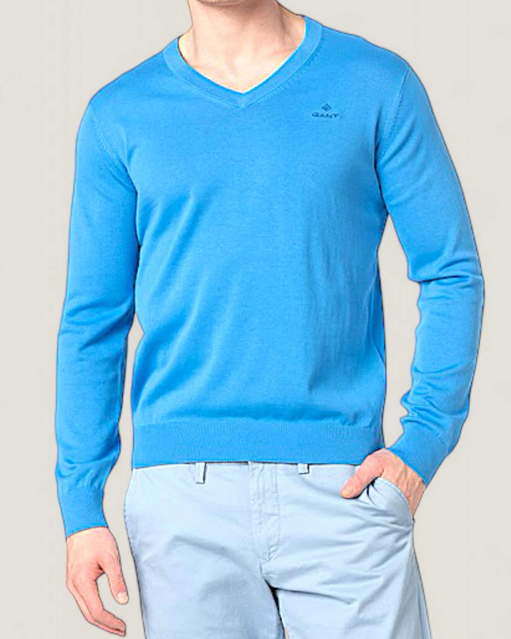 Pulover Barbati Gant Blue Logo Pulover Barbati Gant Blue Logo