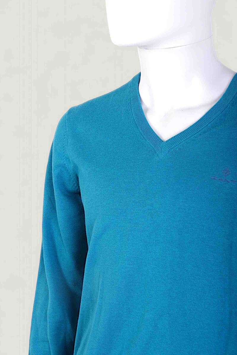 Pulover Barbati Gant Turquoise Logo Pulover Barbati Gant Turquoise Logo
