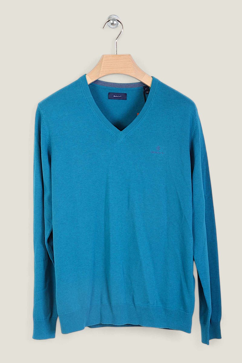 Pulover Barbati Gant Turquoise Logo Pulover Barbati Gant Turquoise Logo