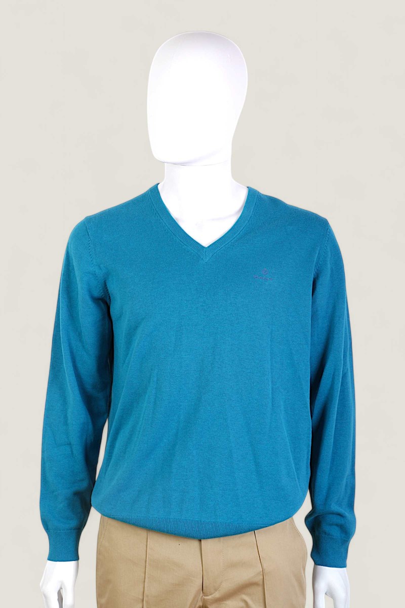 Pulover Barbati Gant Turquoise Logo Pulover Barbati Gant Turquoise Logo