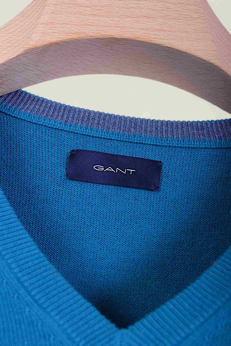 Pulover Barbati Gant Turquoise Logo Pulover Barbati Gant Turquoise Logo