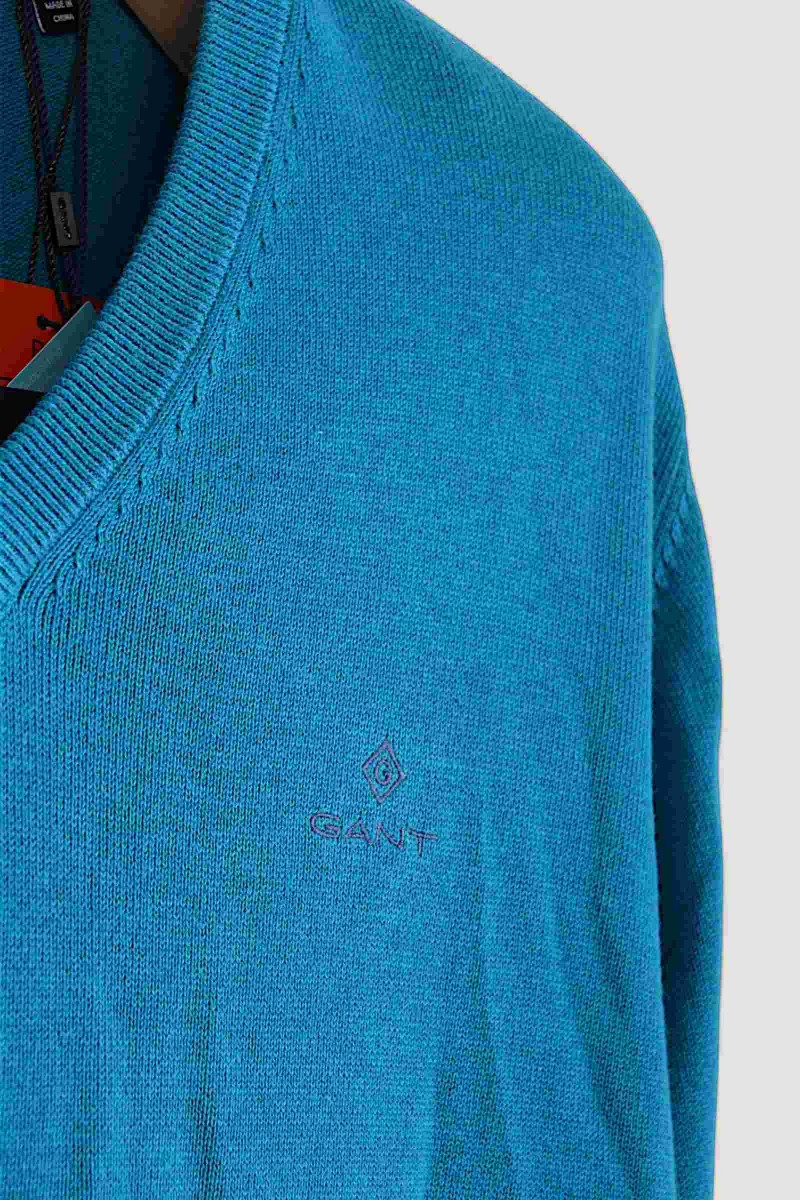 Pulover Barbati Gant Turquoise Logo Pulover Barbati Gant Turquoise Logo